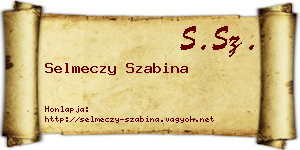 Selmeczy Szabina névjegykártya